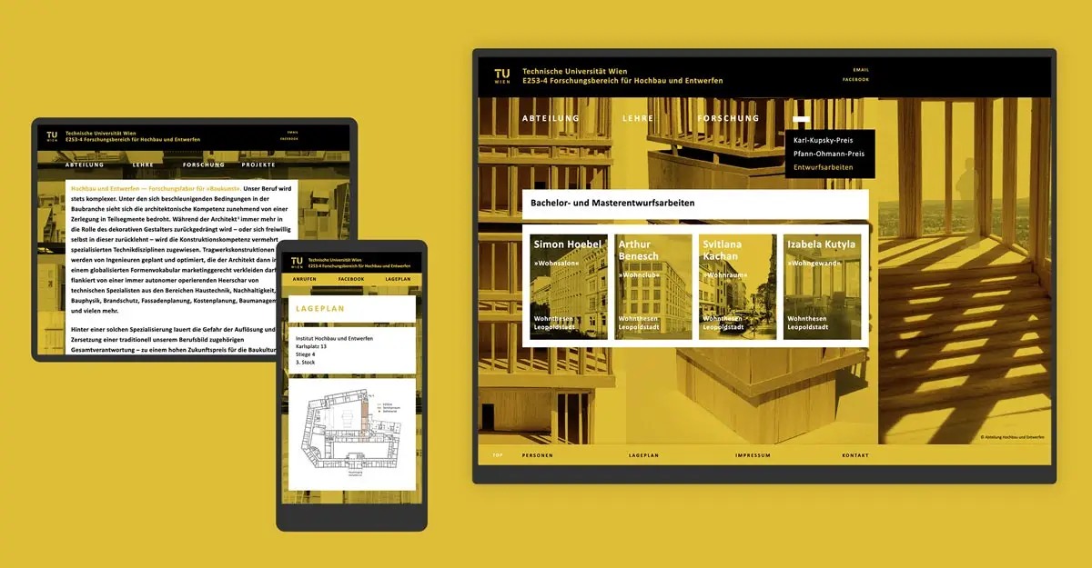 Design Pesendorfer: Hochbau und Entwerfen - TU Wien