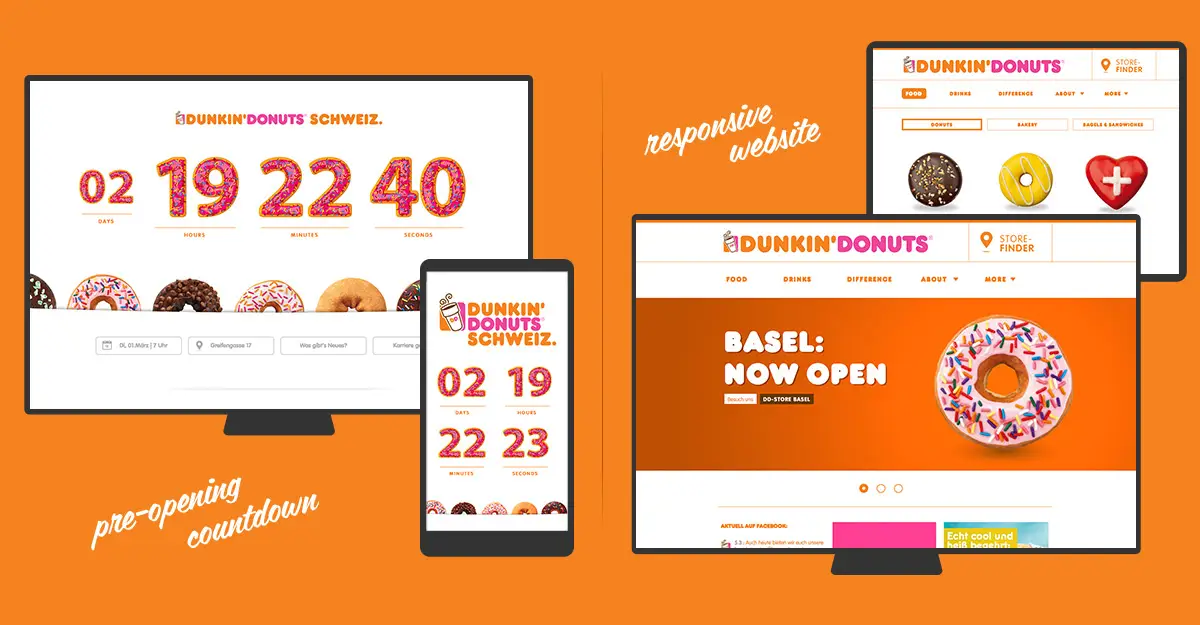 Design Pesendorfer: Dunkin’ Donuts Schweiz - Web