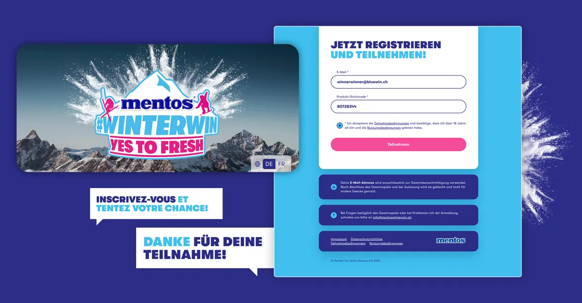 Design Pesendorfer: Mentos Winterwin Gewinnspiel 2026